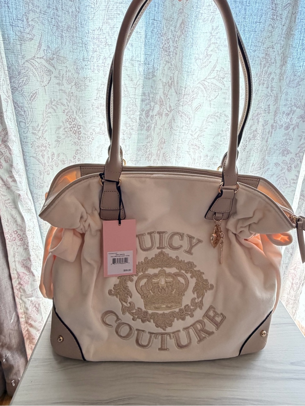 NWT Juicy Couture Cream Falling For Juicy Tote